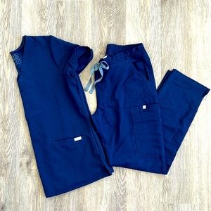Figs Scrub set - Small, Navy